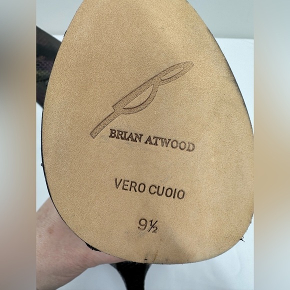 Brian Atwood Iridescent Snakeskin Ferguson Platform Heels Pumps Size 9.5 - Picture 9 of 14